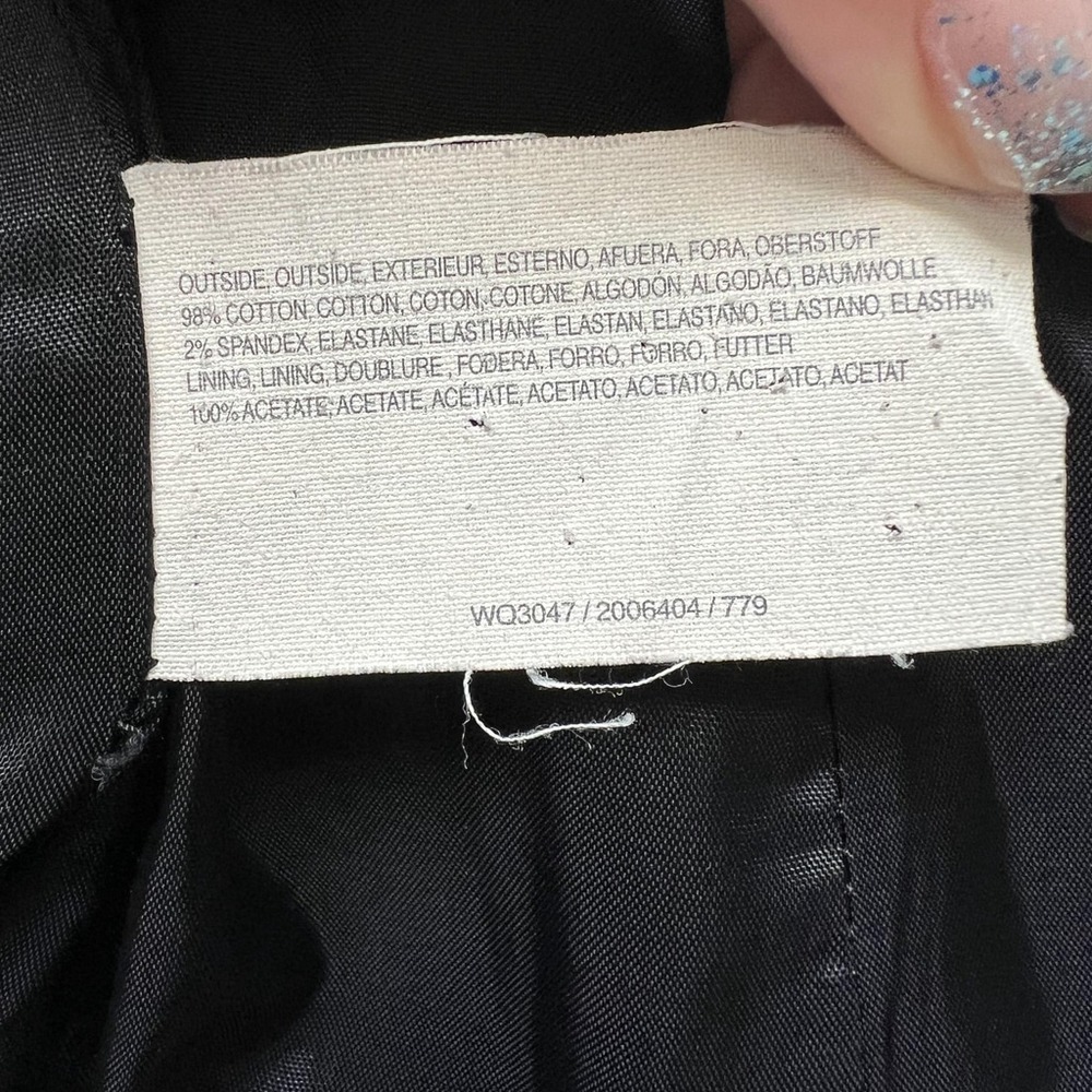 Vintage Esprit Blazer Womens 6 Black Velvet One Button Notch Lapel Jacket - Picture 9 of 11